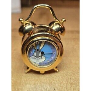 Vintage Miniature Bugs Bunny Warner Bros. Looney Tunes Alarm Clock. MINT.